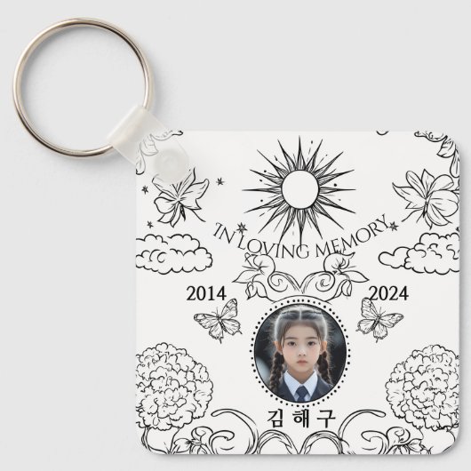 記念に、愛する思い出の中で キーホルダー (正面)