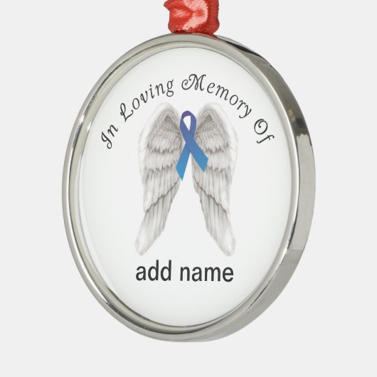 記念のクリスマスのオーナメントの結腸癌 メタルオーナメント (左)