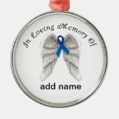 記念のクリスマスのオーナメントの結腸癌 メタルオーナメント (正面)