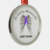 記念のクリスマスのオーナメントの膵臓癌 メタルオーナメント (右)