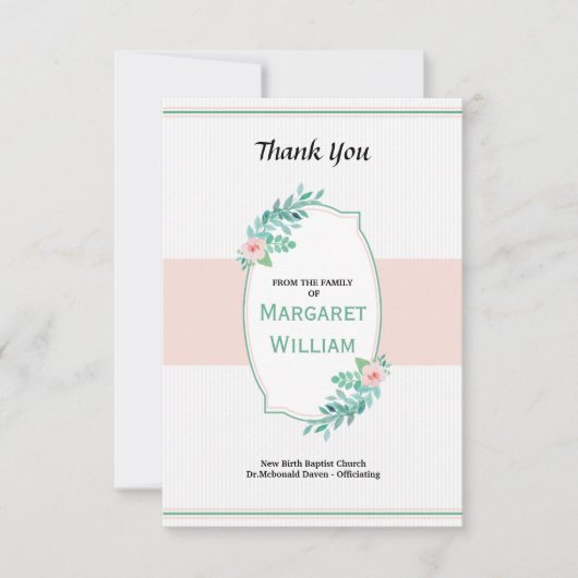 記念のサンキューカード 招待状 (正面)