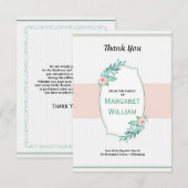 記念のサンキューカード 招待状 (正面/裏面)