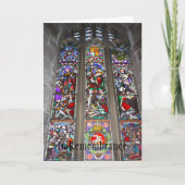 記念のステンドグラスの窓が飾られたカード カード (正面)