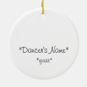 記念のパーソナライズされたくるみ割り セラミックオーナメント (裏面)