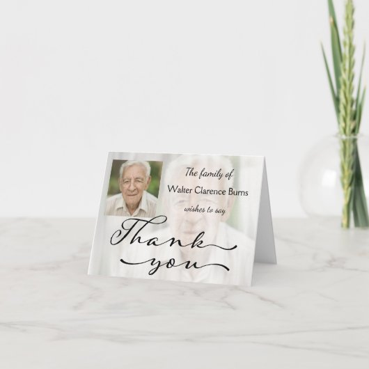 記念の写真のサンキューカード サンキューカード (正面)