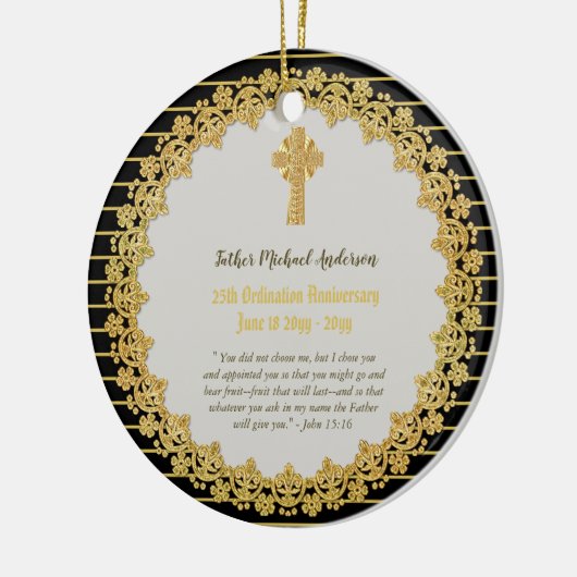 記念の叙事記念日ギフト – ANY YR セラミックオーナメント (左)