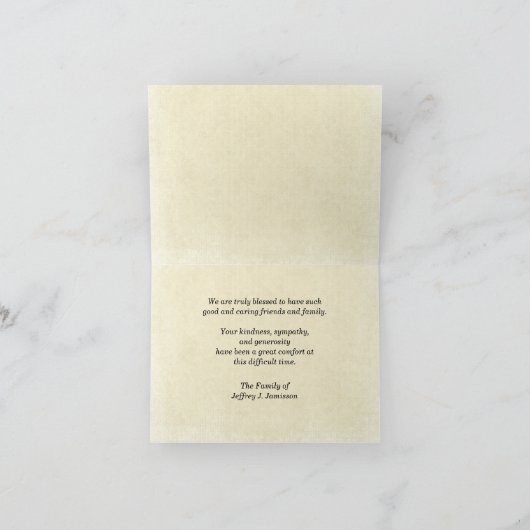 記念の寄付をありがとう、レッドカヌー サンキューカード (内部)