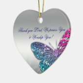 記念の悔やみや弔慰の葬儀の蝶クリスチャンの主 セラミックオーナメント (左)