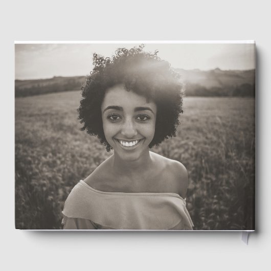 記念の本をハート白い青 ゲストブック (裏面)