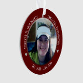 記念の永遠のハート2枚の写真 オーナメント (正面)