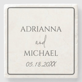 記念の結婚式 カップルの名前と日付 ストーンコースター