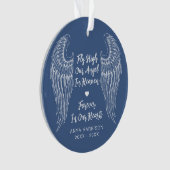 記念の翼が私たちのアングルの写真を飛ぶ オーナメント (正面)