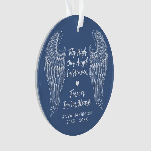 記念の翼が私たちのアングルの写真を飛ぶ オーナメント (正面)