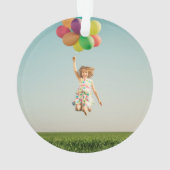 記念の翼が私たちのアングルの写真を飛ぶ オーナメント (裏面)