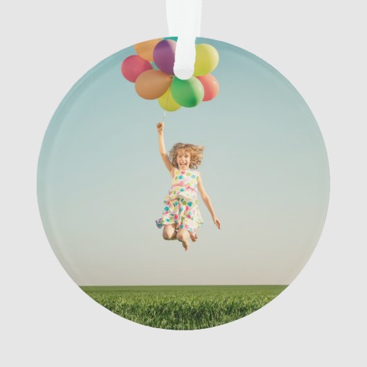 記念の翼が私たちのアングルの写真を飛ぶ オーナメント (裏面)