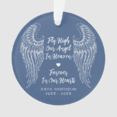 記念の翼が私たちのアングルの写真を飛ぶ オーナメント (正面)