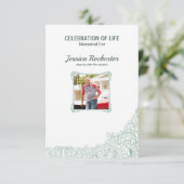 記念の葬儀のプログラムテンプレート 招待状 (スタンド正面)