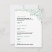 記念の葬儀のプログラムテンプレート 招待状 (裏面)