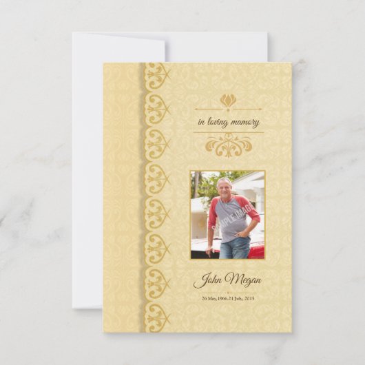 記念の葬儀のプログラムテンプレート 招待状 (正面)