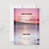 記念の葬儀のプログラム・カードのテンプレート 招待状 (裏面)