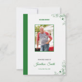 記念の葬儀のプログラム・カード 招待状 (正面)