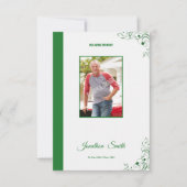 記念の葬儀のプログラム・カード 招待状 (正面)