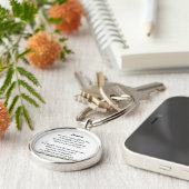 記念のkeychain -私のハートの足のプリント--をかわいがって下さい キーホルダー (側面)