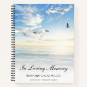 記念または葬式ビーチ海水手帳 ノートブック (正面)