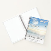 記念または葬式ビーチ海水手帳 ノートブック (内部)
