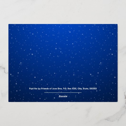 記念アメリカ250愛国的ブルー記念 箔シーズンカード (裏面)