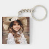 記念インラブメモリークラシックエレガント写真 キーホルダー (裏面)