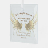 記念エレガントの思い出を愛して ガラスオーナメント (正面左)