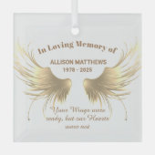 記念エレガントの思い出を愛して ガラスオーナメント (正面)