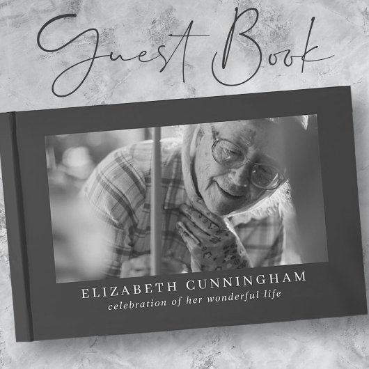 記念エレガントモダンシンプルカスタム2枚 ゲストブック