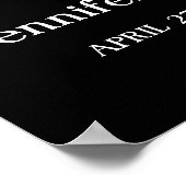 記念エレガント写真コラージュ葬儀悔やみや弔慰 ポスター (角)