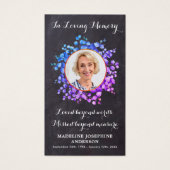 記念エレガント写真葬式祈りの言葉カード (正面)