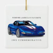 記念エレガント的ヴェットイラストレーション セラミックオーナメント (裏面)