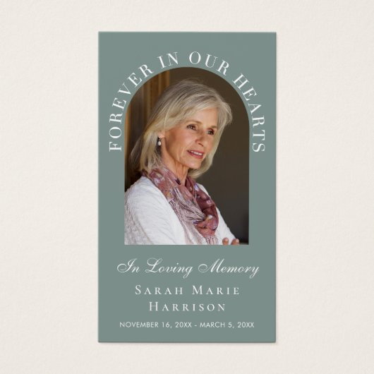 記念エレガント葬儀写真仙人祈りの言葉カード (正面)