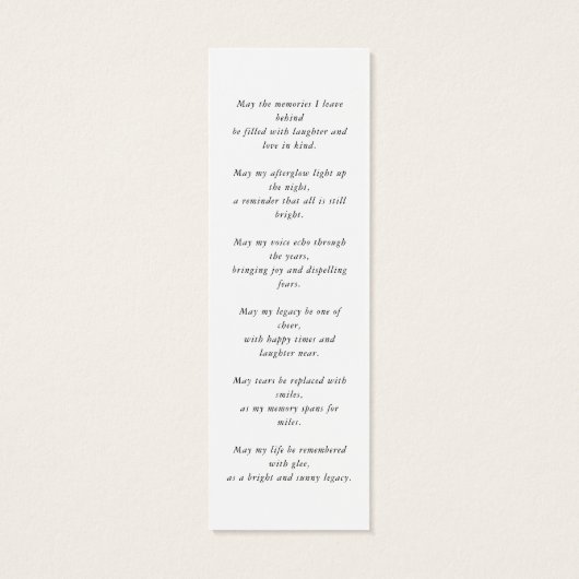 記念エレガント葬式悔やみや弔慰写真ブックマーク (裏面)