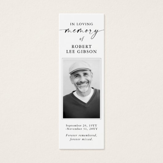 記念エレガント葬式悔やみや弔慰写真ブックマーク (正面)