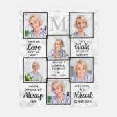 記念エレガント記念カスタム撮影コラージュ フリースブランケット (正面)