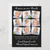 記念エレガント記念フォトコラージュ葬儀 サンキューカード (正面)