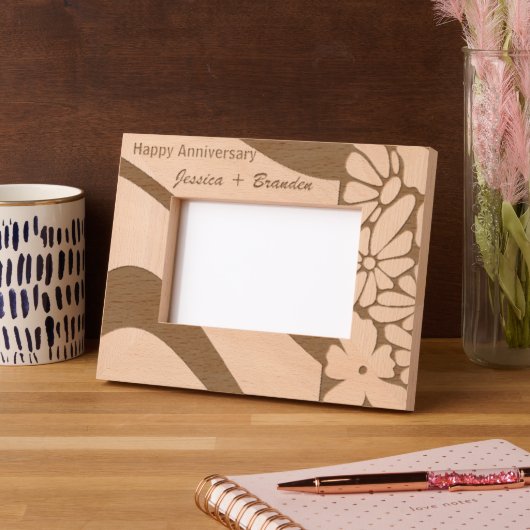 記念エレガント贈り物レーザーエッチング木枠 レーザー彫刻フレーム (左)