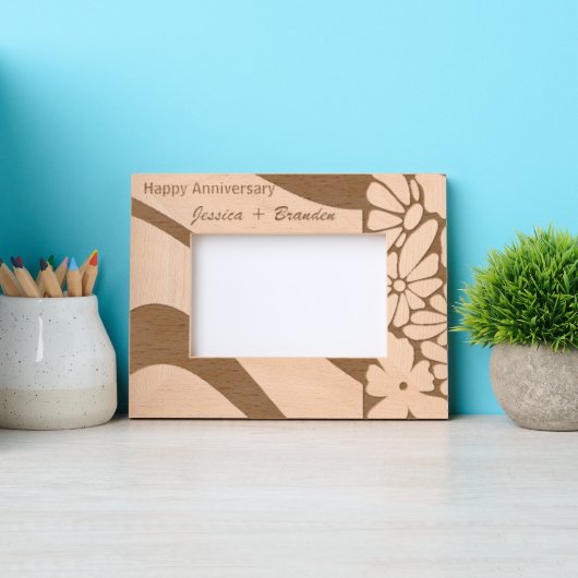 記念エレガント贈り物レーザーエッチング木枠 レーザー彫刻フレーム (正面)