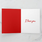 記念エレガント赤いハートモダンヴァレンティネス カード (内部)