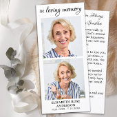 記念エレガント2写真葬式祈りの言葉カード メニュー