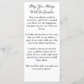 記念エレガント2写真葬式祈りの言葉カード メニュー (裏面)