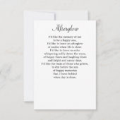 記念エレガント5写真葬式祈りの言葉カード (裏面)