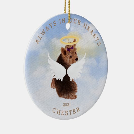 記念エンジェルドッグスウィングス写真 セラミックオーナメント (右)