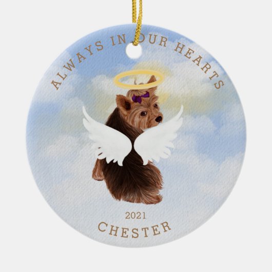 記念エンジェルドッグスウィングス写真 セラミックオーナメント (正面)